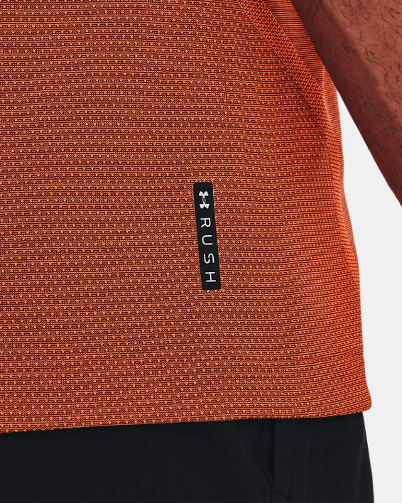 Men's UA RUSH™ Seamless Legacy Short Sleeve, Orange, pdpMainDesktop image number 4